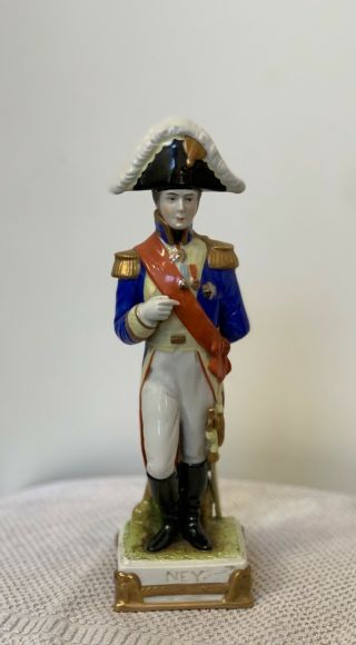 Antique French Military Soldier Porcelain Figurine German Scheibe
