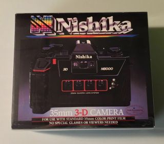 Nishika N8000 35mm 3d Quadra Lens System Old Stock Vintage Camera Nib