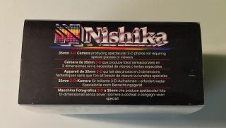 Nishika N8000 35mm 3D Quadra Lens System Old Stock Vintage Camera NIB 5