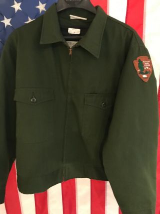 Vintage National Park Service Jacket W/ Zip Out Liner Size Xl