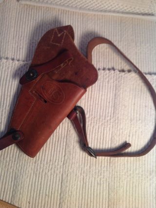 Us Enger - Kress Wwii Leather Holster One Of The Snaps