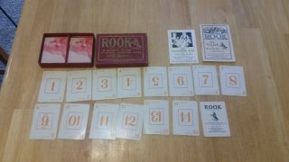 VINTAGE 1924 ROOK BIRDS CARD GAME w/ BOX & RULES INSTRUCTIONS 3