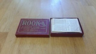 VINTAGE 1924 ROOK BIRDS CARD GAME w/ BOX & RULES INSTRUCTIONS 5