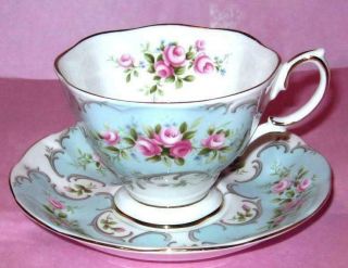 Royal Albert Tea Cup and Saucer DU - BARRY - ROSE English Bone China Teacup Set 3