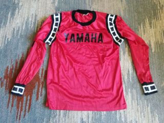 Vintage 70s 80s Yamaha Shirt Jersey Mesh Youth Large Red Motocross Mens Small