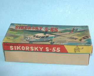 Illustrated Box Only Alps Japan Westland Sikorsky S - 55 Friction Helicopter 1955