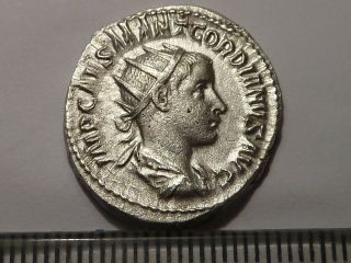 4291 Ancient Roman Gordian Iii Silver Antonianus 3 Century Ad
