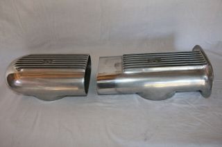 DUAL QUAD 2X4 FINNED ALUMINUM SCOOP GASSER DRAG MOON EELCO CAL CUSTOM VINTAGE 8