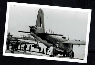 Bw Photo British Royal Air Force Raf Flying Boat Seaplane