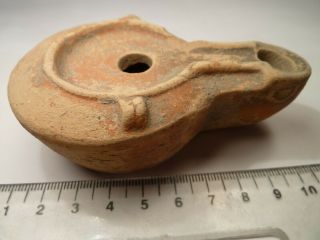 3986 Ancient Roman Terracotta Oil - Lamp,  Massive