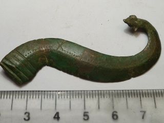 3576 Ancient Roman Bronze Military Hook From Armor