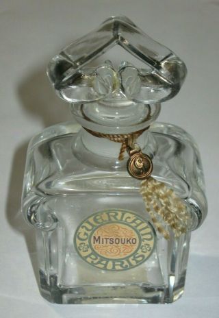 Vintage Guerlain Baccarat Perfume Bottle - Mitsouko - 1 Oz - 4 " Height