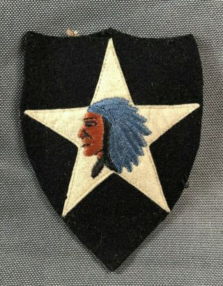 Inter - War Us Army 2nd Infantry Division Felt Ssi Patch 765q
