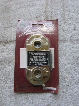 Vtg Gainsborough Privacy Adaptor Kit For No 209 Lever Right Hand Brass Australia