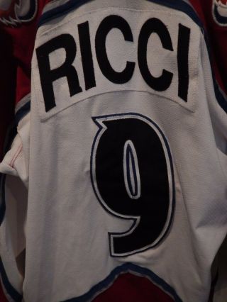 VINTAGE STARTER NHL COLORADO AVALANCHE MIKE RICC 9 HOCKEY JERSEY L WHITE RARE 3