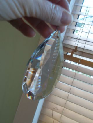 Large Heavy Vintage Chandelier Lustre Crystal Cut Glass,  Sun Catchers 4 "