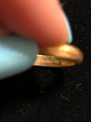 Vintage Estate Cartier 18k Yellow Gold 3mm Wedding Band Ring Size 11