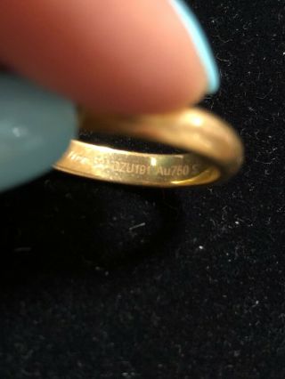 Vintage Estate Cartier 18K Yellow Gold 3mm Wedding Band Ring Size 11 3