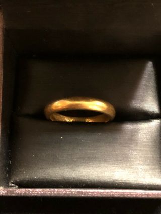 Vintage Estate Cartier 18K Yellow Gold 3mm Wedding Band Ring Size 11 6