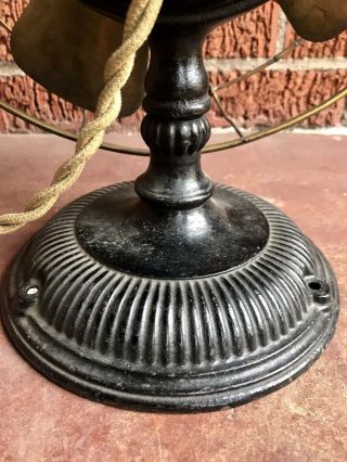 OOAK ANTIQUE ELECTRIC FAN EARLY GE PANCAKE FAN BRASS CAGE/BLADES PERFECT 8