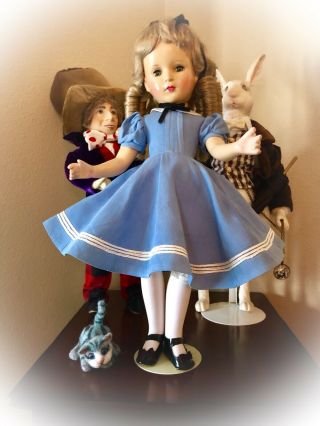 1948 Vintage Madame Alexander 18” Compo Alice In Wonderland Doll w/Margaret Face 4