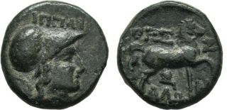 Ancient Greece 125 - 40 Bc Thessaly Thessalian League Ippaitas Athena Horse