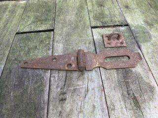 Antique Rustic Hinged Hasp Latch Lock Gate Door Barn Restore Parts