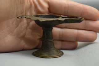 Ancient Bronze Oil Lamp Filler Roman Handmade