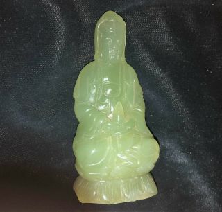 OLD CHINESE GREEN JADE BUDDHA FIGURE 2