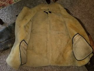 WWII 1930 - 40s Leather D - 1 Bomber Flight Jacket Shearling Sheepskin DISPLAY ONLY 6