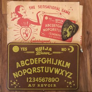 Antique 1943 Vintage Ouija Board - Ouija Queen Talking Board