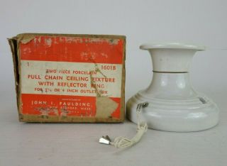Vintage Porcelain Ceiling Light Fixture