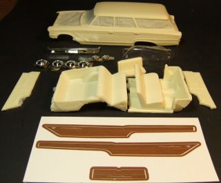 1963 Ford Country Squire Station Wagon 4 dr.  resin 1/25th Galaxie 2