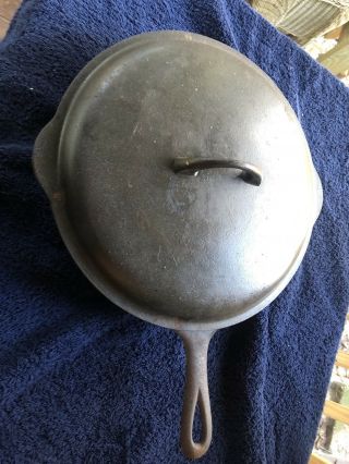 Vintage Best Made S.  R.  Co.  Griswold Cast Iron No 10 Pan & Matching Orig.  Lid