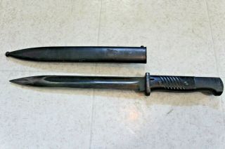 Wwii Vintage E.  U.  F Horster And W.  K.  C.  Bayonet 1940 W/ Scabbard K98 Rare Find