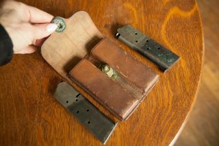 Jepf 1922 Bgk Leather Case For Two Pistol Clips