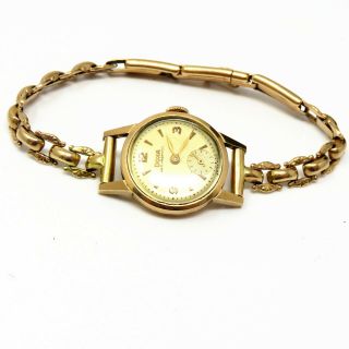 Nyjewel Doxa 583 Russian Soild Rose Gold Anti - Magnetic Bracelet Watch 18.  6 Grams