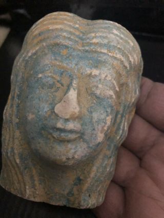 Rare Large Ancient Egyptian Queen Cleopatra Head (1403 - 1365 Bc)