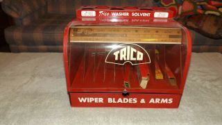 Vintage Trico Wiper Dealer 40 ' s - 50 ' s display with some inventory.  is 2