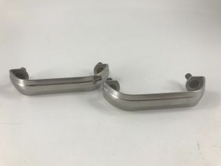2 Vintage Deco Style Stainless Steel Drawer Pulls Cabinet Pull Handle NO SCREWS 2