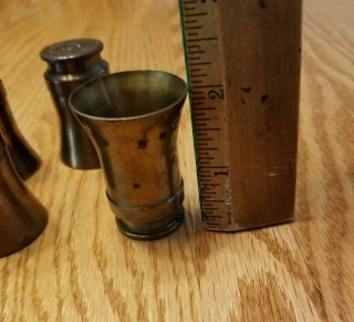 WW2 German Trench Art Brass Shot Glasses 20mm Polte Magdeburg (set of 6) 4