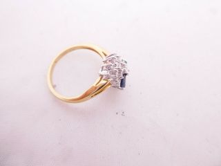 18ct gold emerald ruby sapphire diamond ring,  18k 750 2