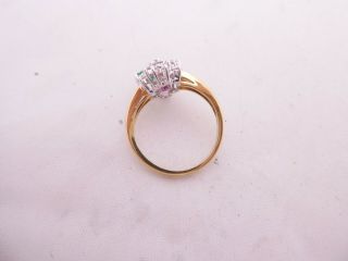 18ct gold emerald ruby sapphire diamond ring,  18k 750 3