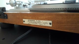 Vintage Pioneer PL - 518 Direct Drive Auto Return Turntable Record Player 8