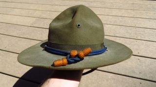 Pre - Ww2 Us Army Military Air Corps Campaign Hat Cap W/ Branch Color Cord