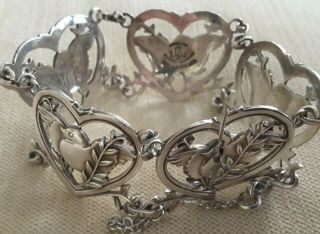 Vintage Bracelet Signed Norseland Coro Sterling Silver Made In Usa
