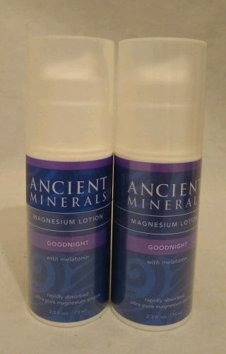 2 X Ancient Minerals Goodnight Magnesium Lotion 2.  5oz Lotion