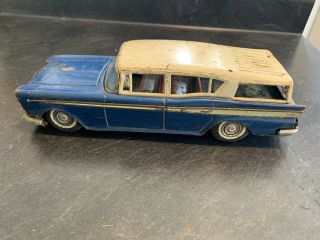 Vintage Tin Toy Car - Nash Rambler Station Wagon Large 11” - Japan - Litho/friction