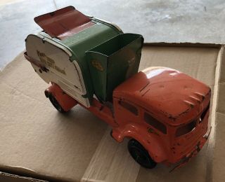 Vintage Lincoln Toys (canada) Pressed Steel Sanitation (garbage / Waste) Truck
