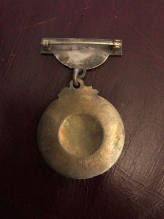 Antique 1919 US Military WWI Award Medal San Francisco Warrior 980/1000 Silver 2